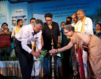 Minister of the department of tourism ,  information & cultures Mr Indranil Sen participating in laying stone ceremony of world label  tourism centre at KMDA park at Chandannagar