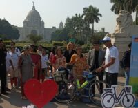 <strong>Smt. Aparna Sen and Ms. Andrea Jeske flag off Move for Earth movement, a six-day Cycle Yatra across West Bengal to celebrate and inspire Climate Action by SwitchON Foundation</strong>